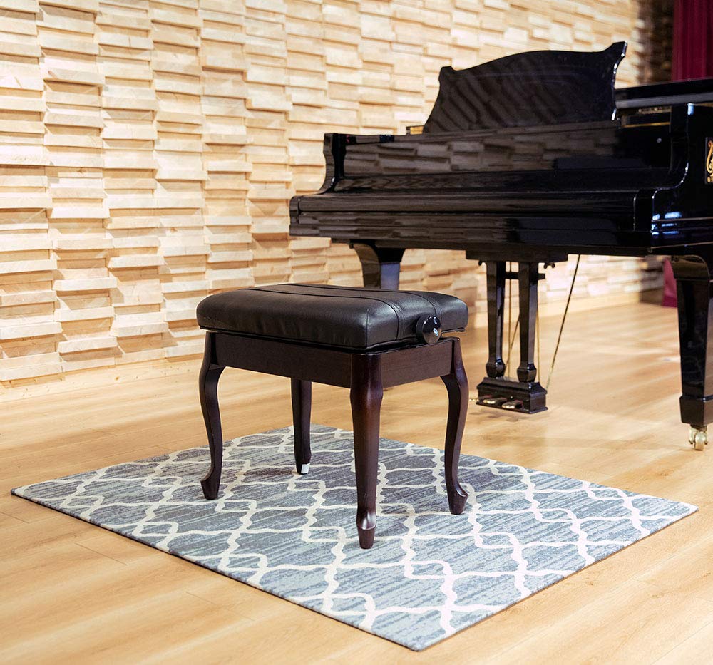 Tapete de lujo para silla de oficina para suelo alfombrado, tapete de escritorio de madera dura, 136 x 100 cm, tapete protector para silla de oficina en casa, protege suelos, antideslizante, Santiago