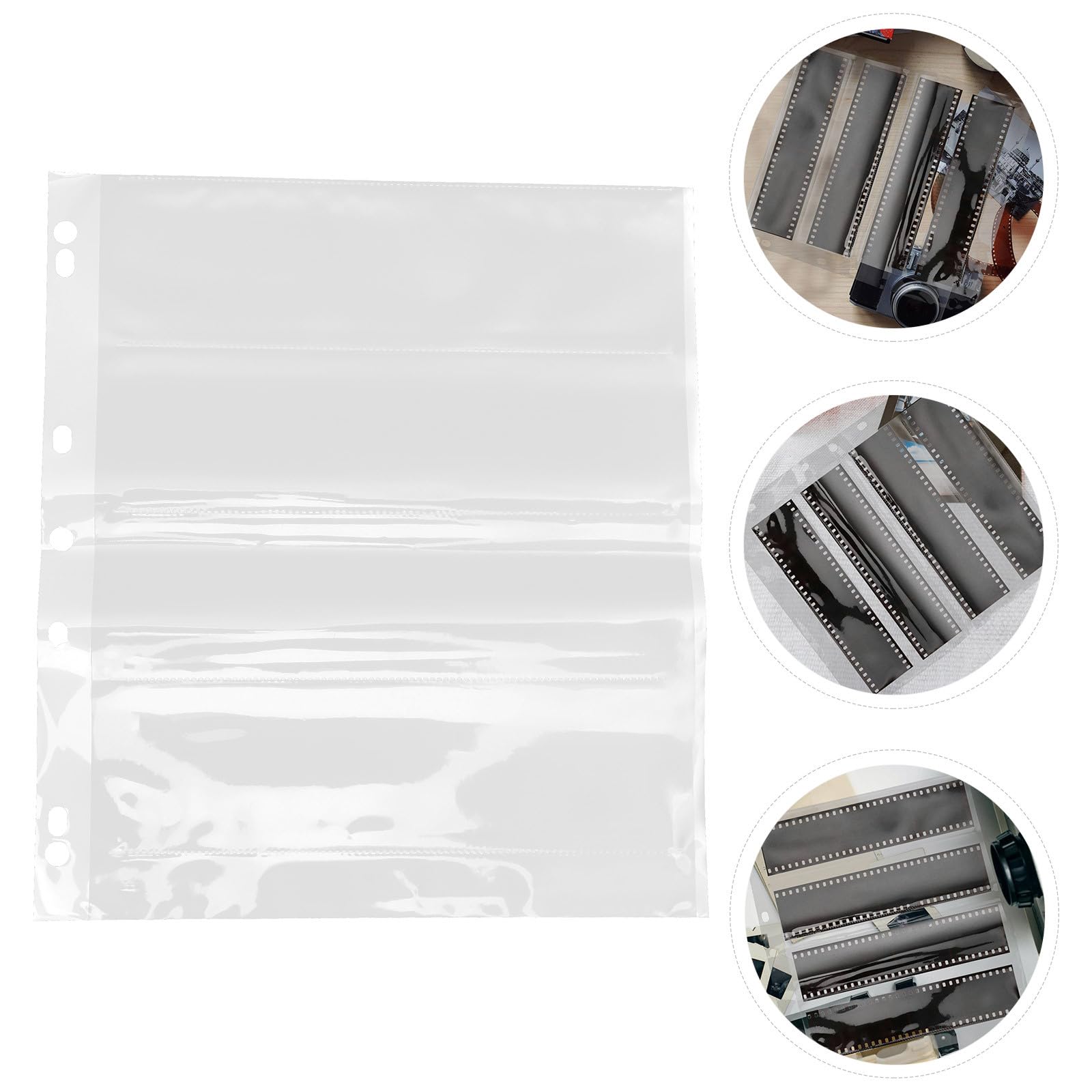 BESPORTBLE 10 Pochettes Étanches pour Négatifs de Film Format 120 avec 120 Trous Protections en Polyéthylène Résistantes à la Poussière Compatibles Classeurs pour Organisation Photos et
