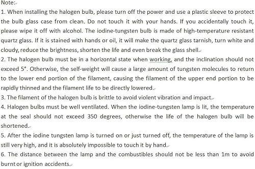 Miniatura 6 de CTKcom Bombillas halógenas tipo J T3 de 500 W y 4.7 pulgadas (paquete de 5) – 4.646 in de doble extremo 500 vatios 120 voltios T3 bombillas