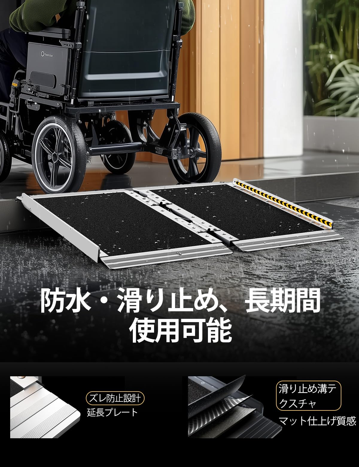Amazon.co.jp: gardhom 車椅子 スロープ アルミスロープ 長さ61CM 幅
