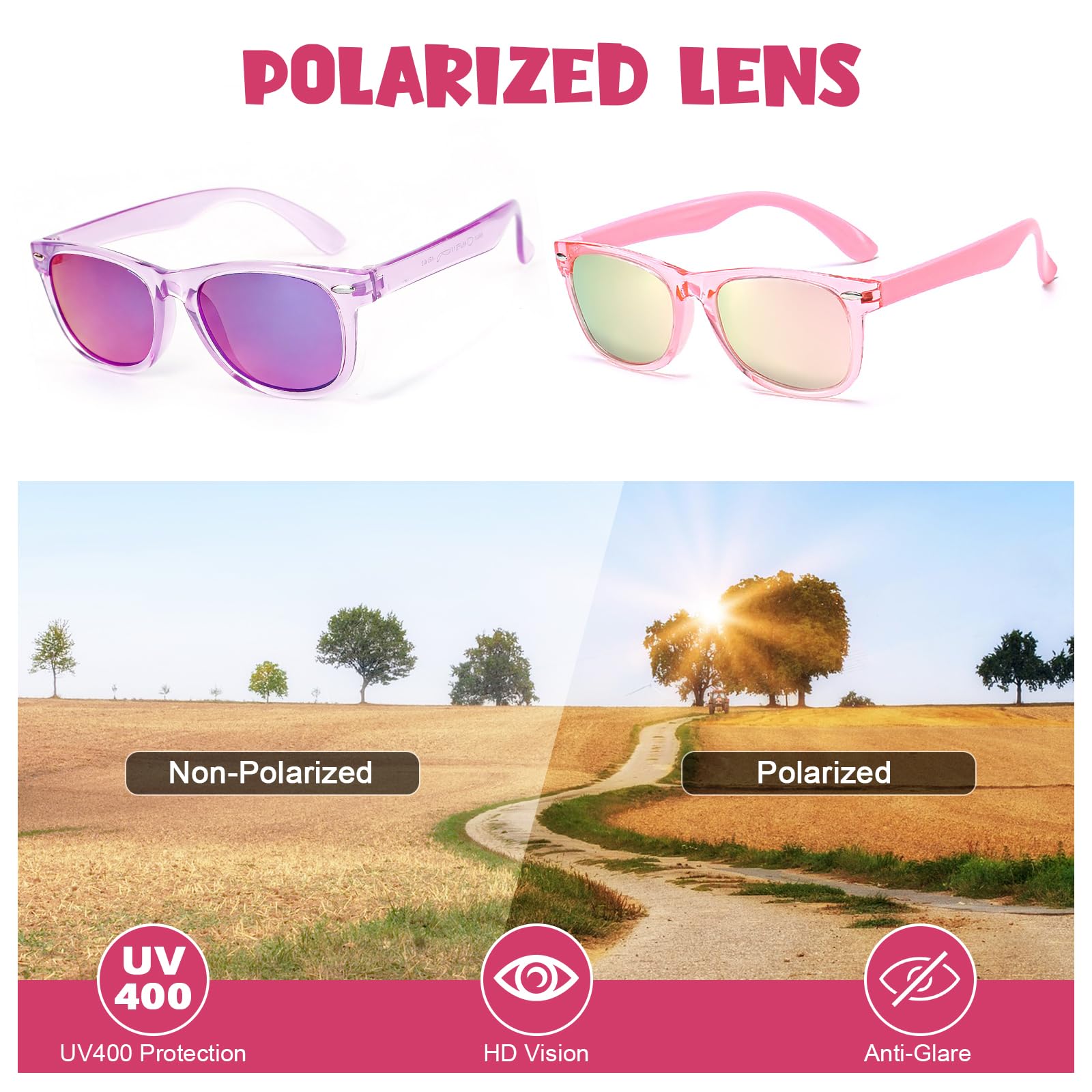 Gafas de Sol Polarizadas UV400 Protección Rayos Ciclismo Deportivas Infantiles 3-10 Años