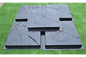 Concrete Molds DIY Set 5 pcs Plastic Molds Slabs Stone Pation Pavers...