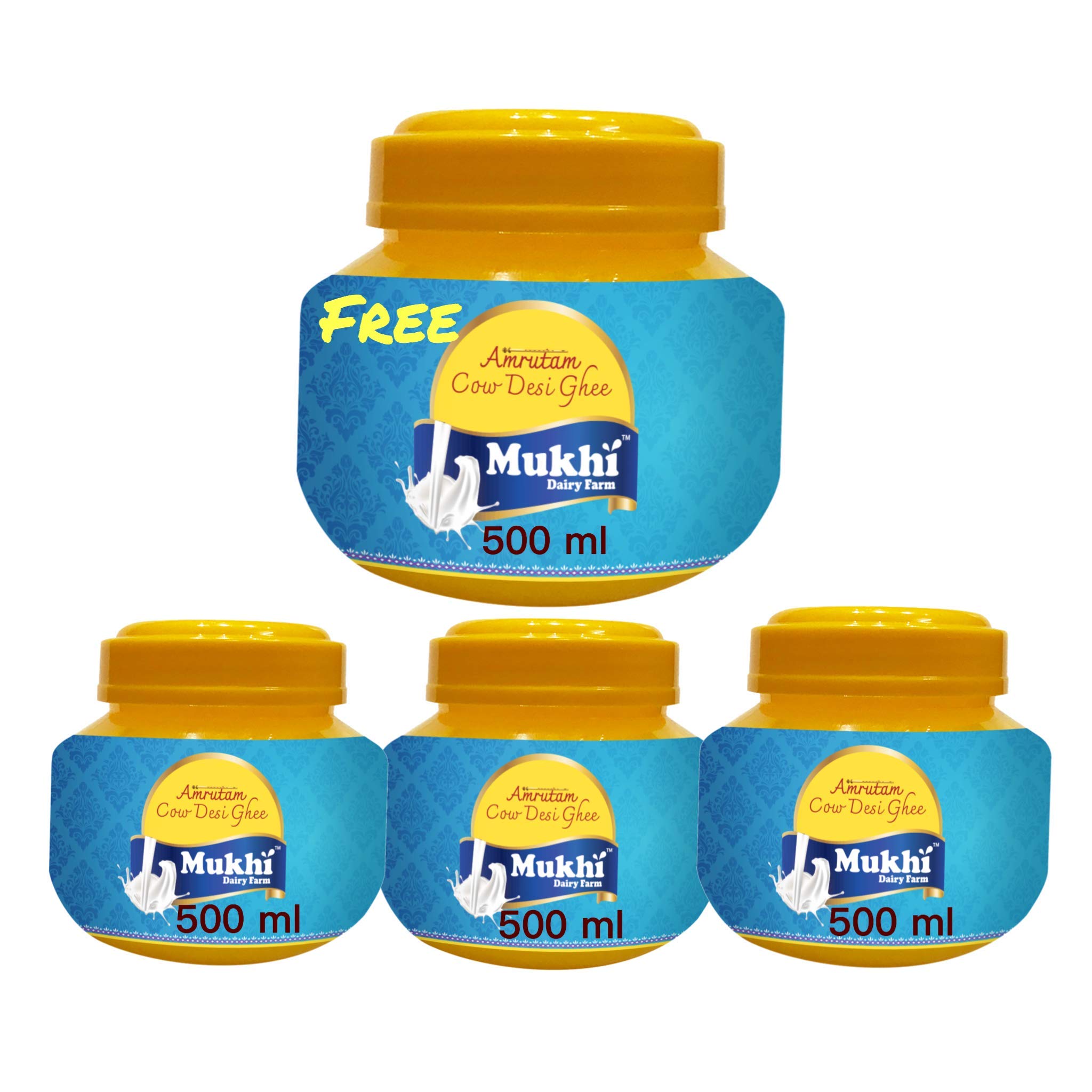 Buy Mukhia Amrutam Ghee 1 Litre A2 Desi Gir Cow Ghee Certified Pure A2