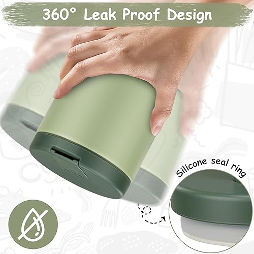 Miniatura 6 de Pawtong Tarro aislado al vacío de 17 onzas con tapa de hebilla, termo de sopa de boca ancha para comida caliente para niños, contenedor de almuerzo