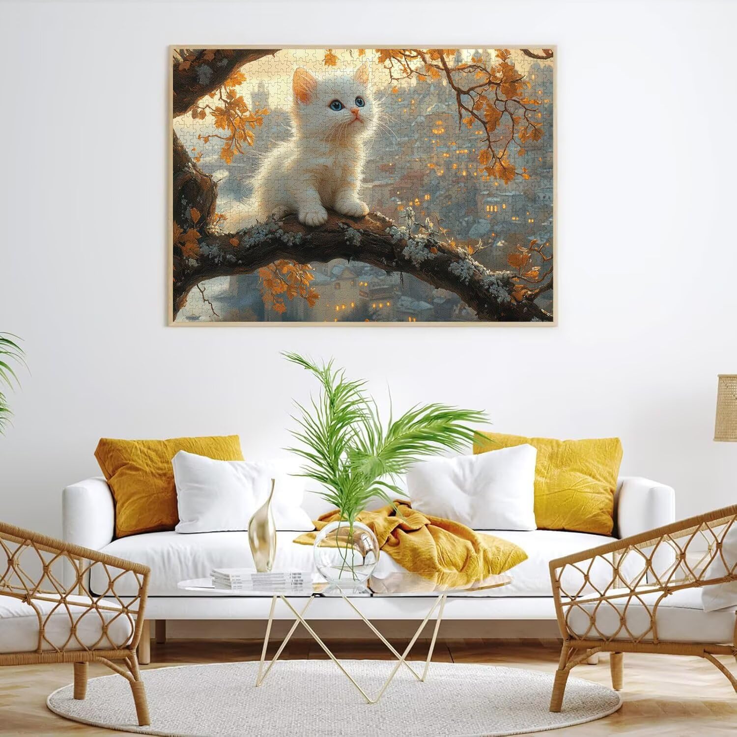 1500 sztuk puzzli dla dorosłych, gry rodzinne, drzewo dla kota, n-519