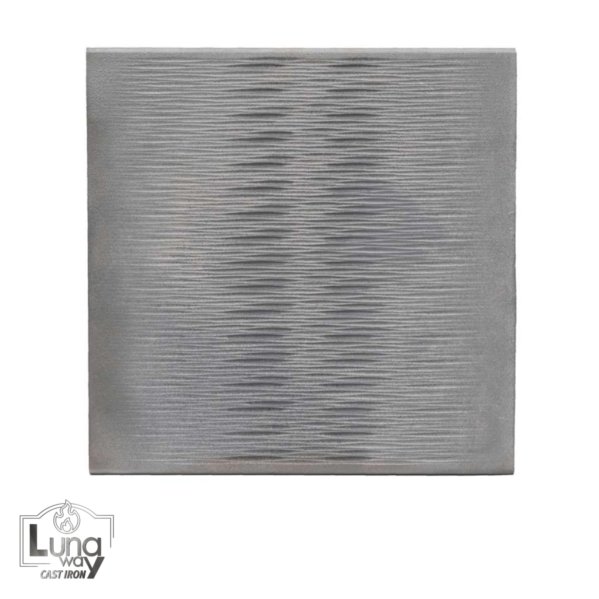 Lunaway - Placa de chimenea Edge de hierro fundido | Grosor 1 cm (50 x 50 cm)