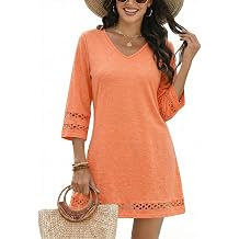 CiCiBird Swimsuit Coverup for Women Bathing Suit Cover Up Summer V Neck Beach Dress Shirts