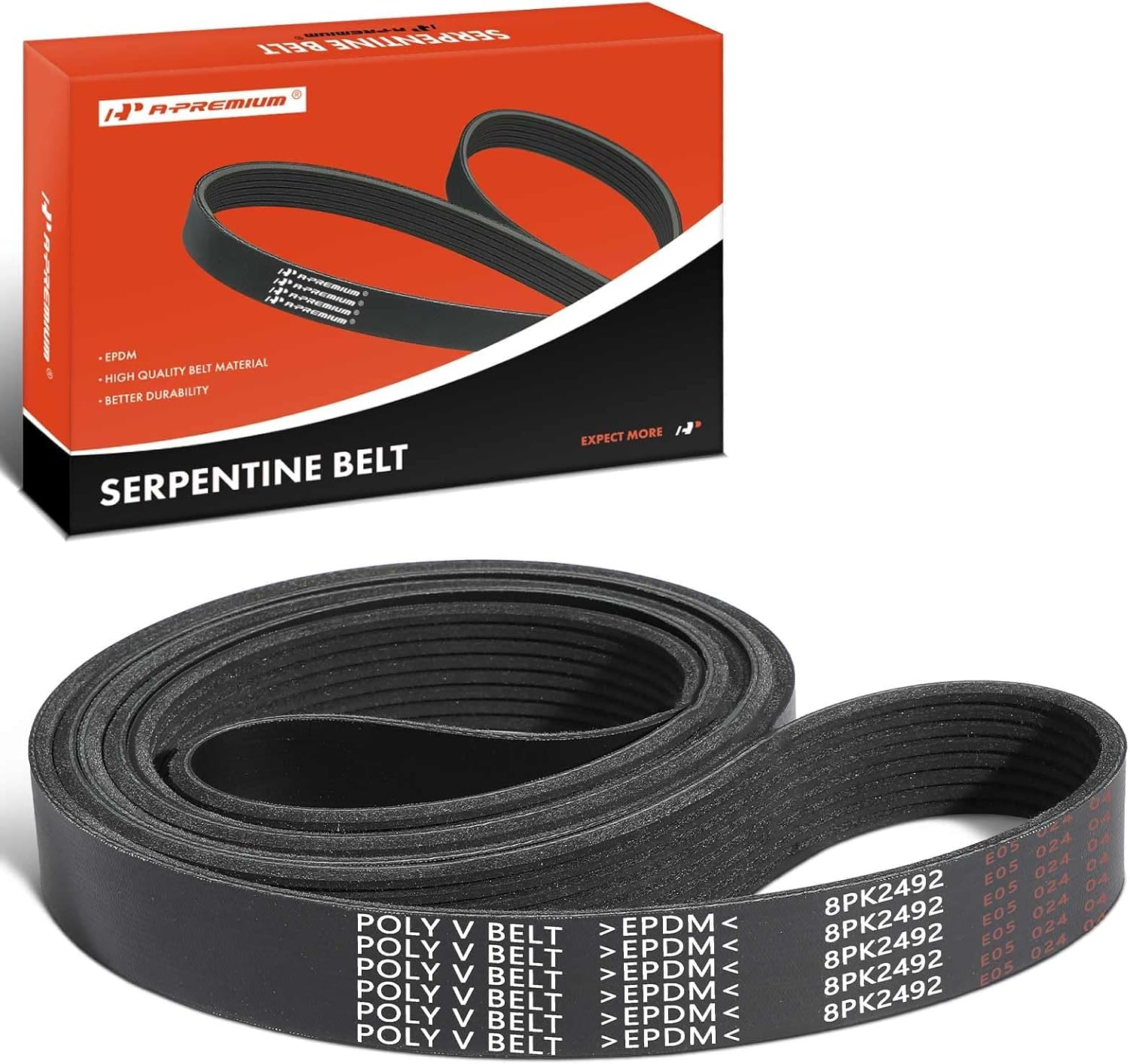 A-Premium 98.07 Inch Engine Serpentine Drive Belt Compatible with Ford Expedition 1997-2001 4.6L 5.4L & Lincoln Navigator 1998-2001 5.4L, Gas Only - Replace 84423385
