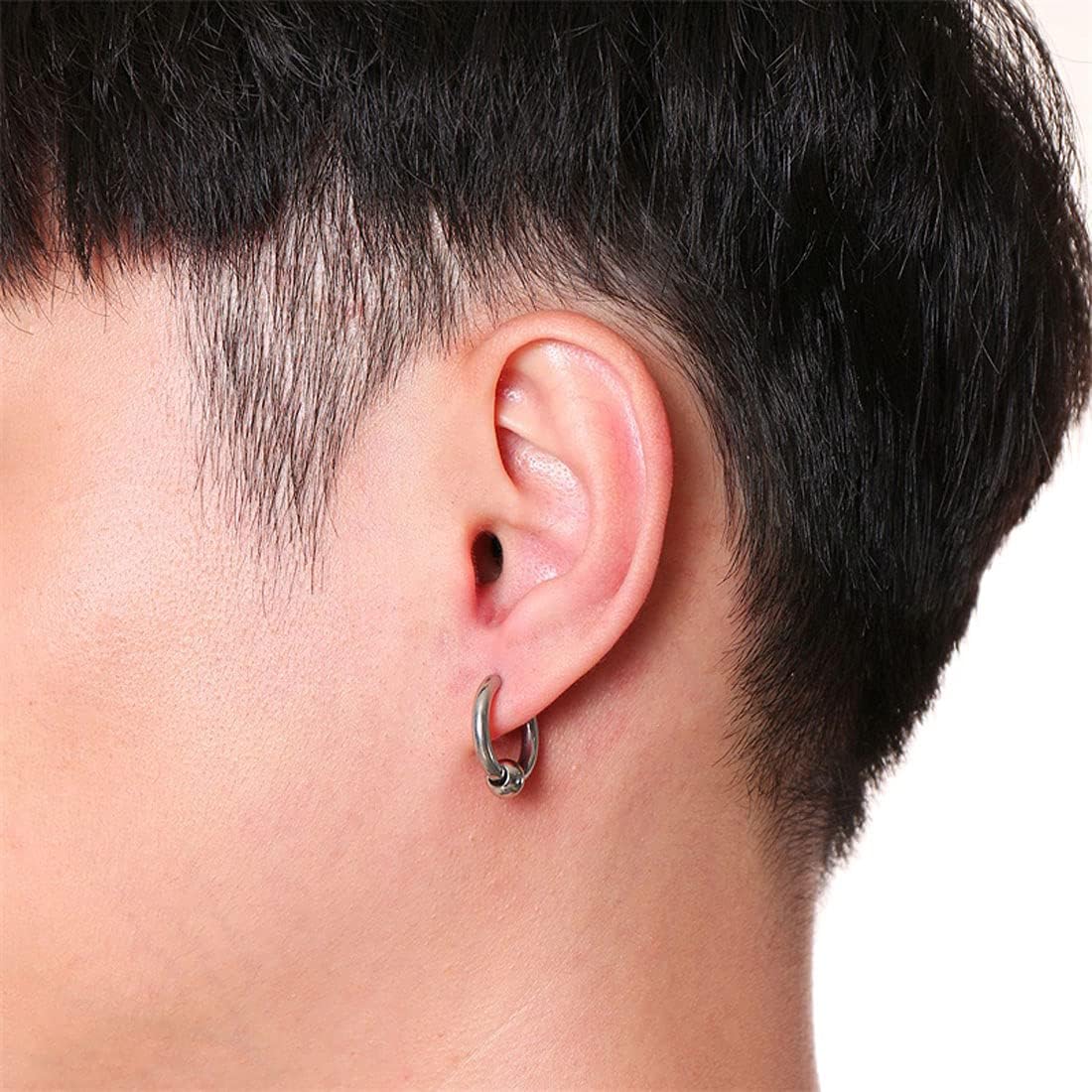 Rockyu メンズピアス フープ 黒 メンズ イヤリング 55 以上節約 シンプル 両耳用 リングピアス 内径 17mm ステンレス製 シルバー 金属アレルギー対応 Rockyu メンズピアス フープ 黒 メンズ イヤリング 55 以上節約 シンプル 両耳用 リングピアス 内径 17mm ステンレス製 シルバー 金属アレルギー対応