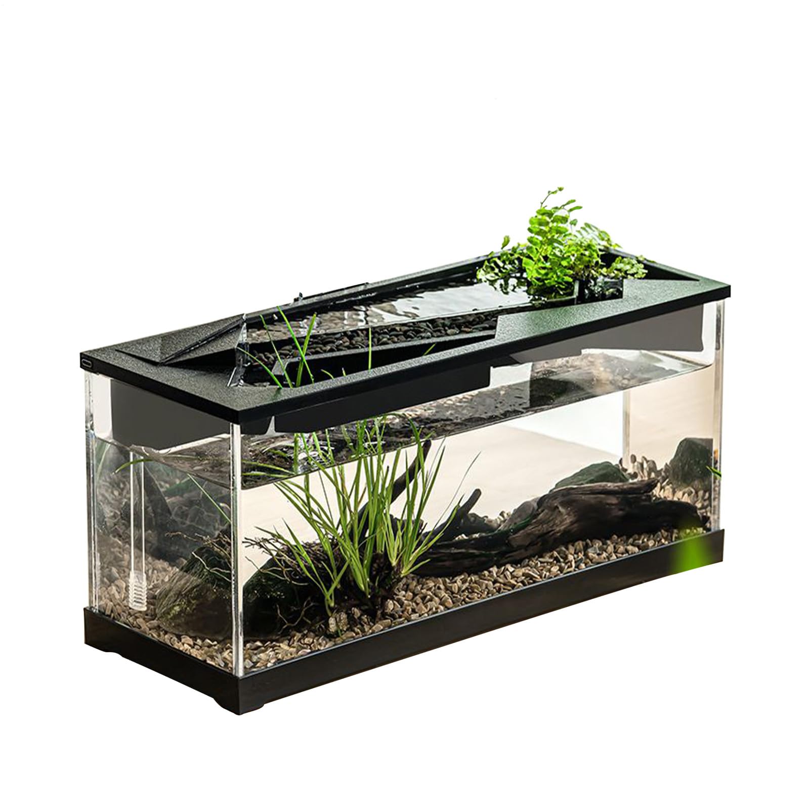 Acquario Ufficio Acrilico Trasparente con Filtro Serbatoio Di Pesce Rettangolare Kit per Acquario con Pompa Aria
