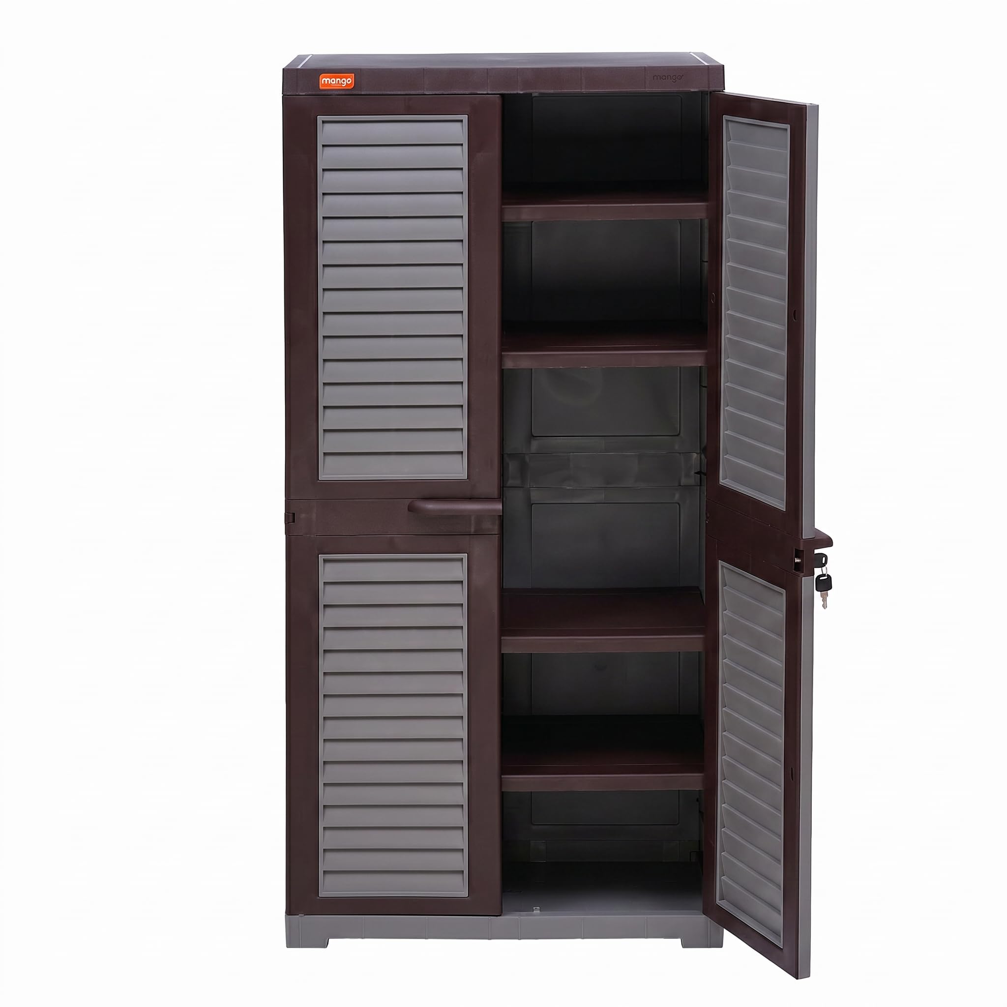 Premium Heavy-Duty Plastic Storage Cabinet for Home, Wardrobe, Kitchen, Clothes Rack, Shelves, Almirah | 600kg Load Capacity | 136.5 x 65 x 37.5 cm (Plaza & Brown, Spencer)-image-2