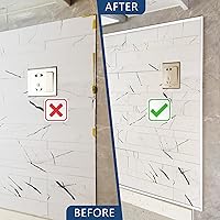 Vista 5 de SUNWINGS 10-Pack 12 Inch Peel and Stick Aluminum Tile Trim, Decorative Kitchen Backsplash Trim Edge, Self Adhesive Tile Liner Matte White Medium