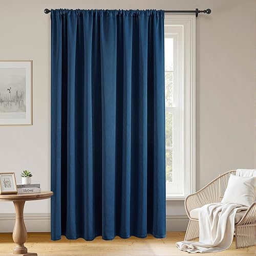Miniatura 13 de Cortinas opacas para sala de estar, cortinas 100% opacas de 84 pulgadas de largo, juego de 2 paneles, con aislamiento térmico, pestaña trasera y