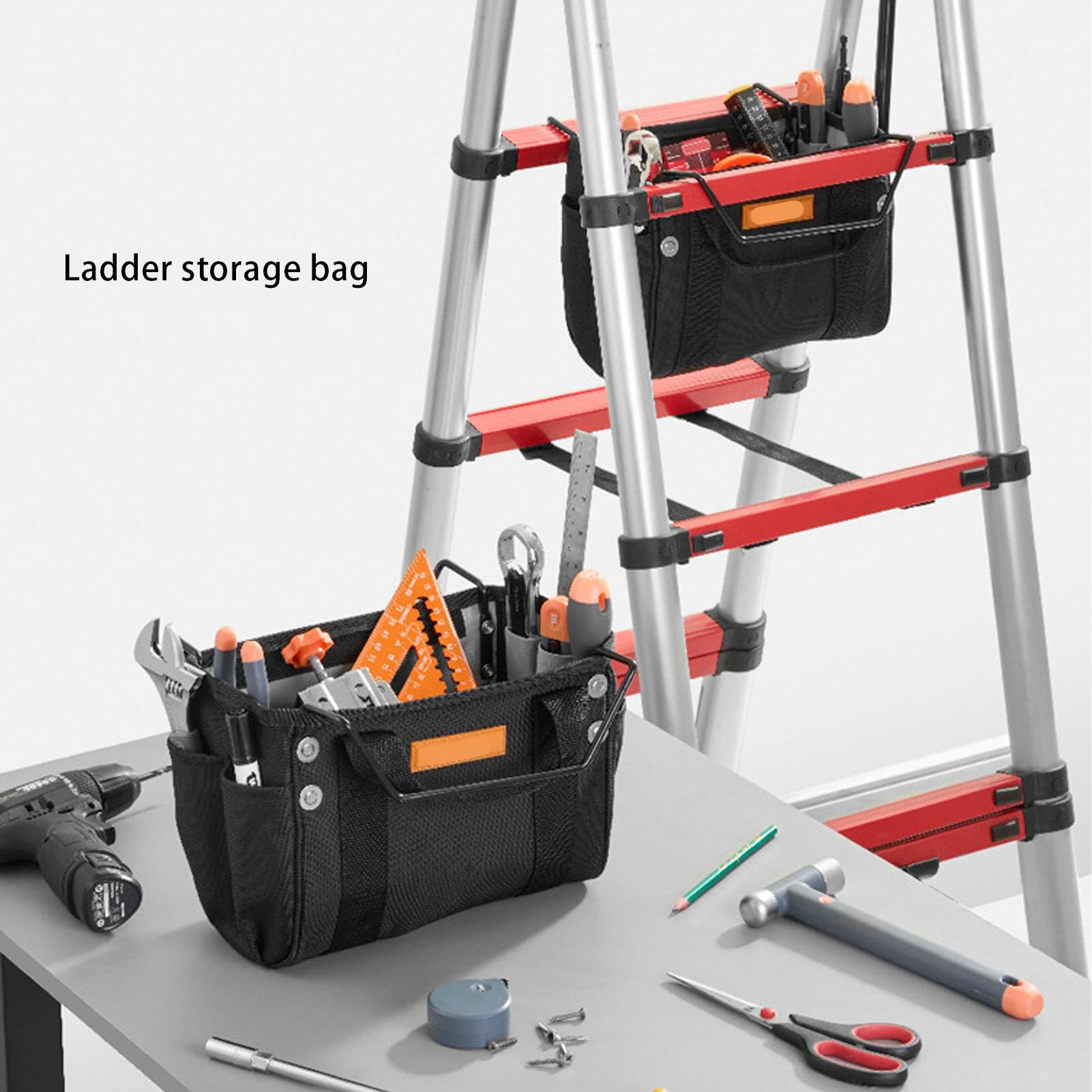 Duokon Sac à Outils Grand 1680D Oxford, Poche à Outils avec Multiples