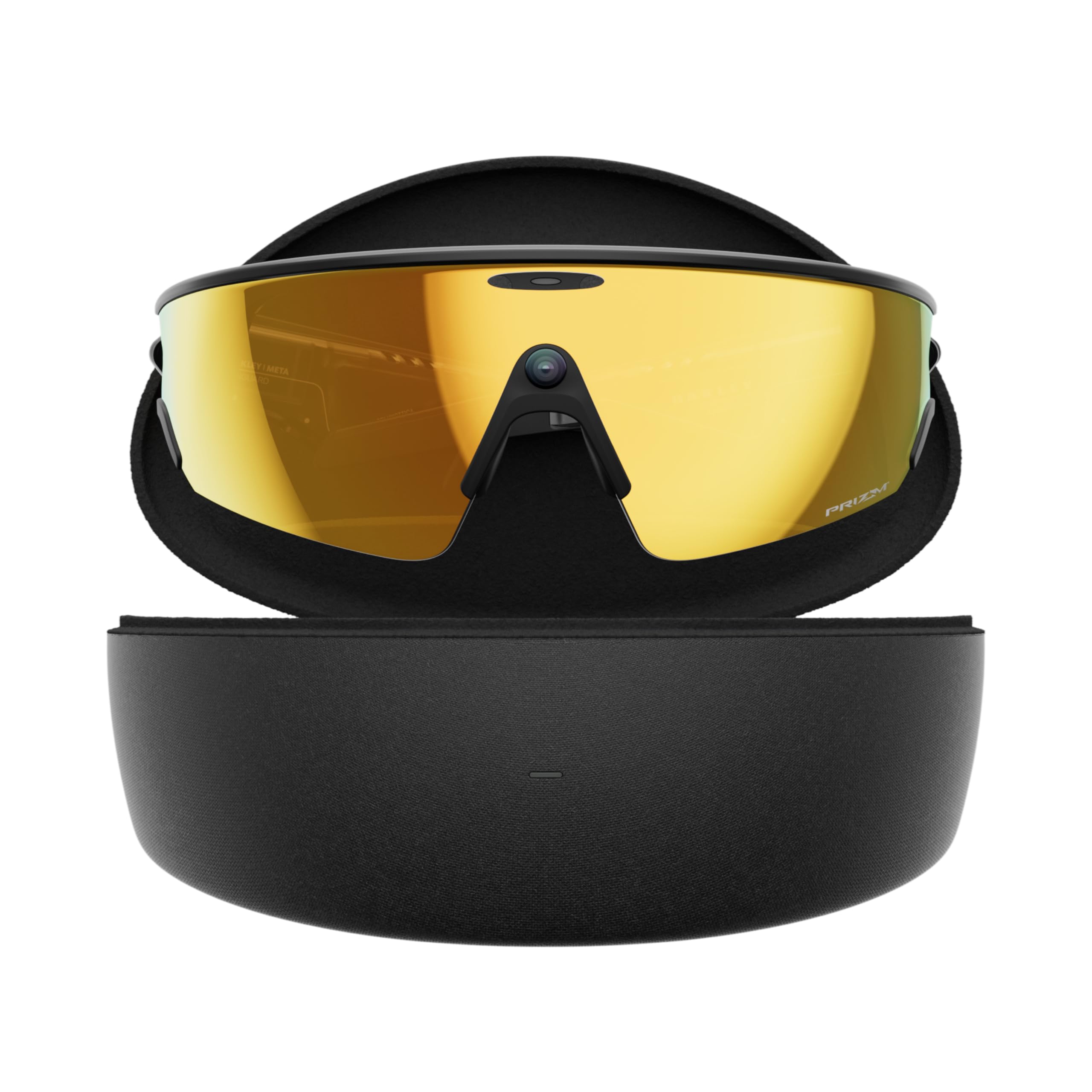 Oakley Meta Vanguard KI-Brille für Herren, Damen — Performance-Sportbrille — 12 MP Kamera, 3K Ultra HD, Garmin, IP67 Wasserdicht — Schwarz/Prizm™ 24K Gläser