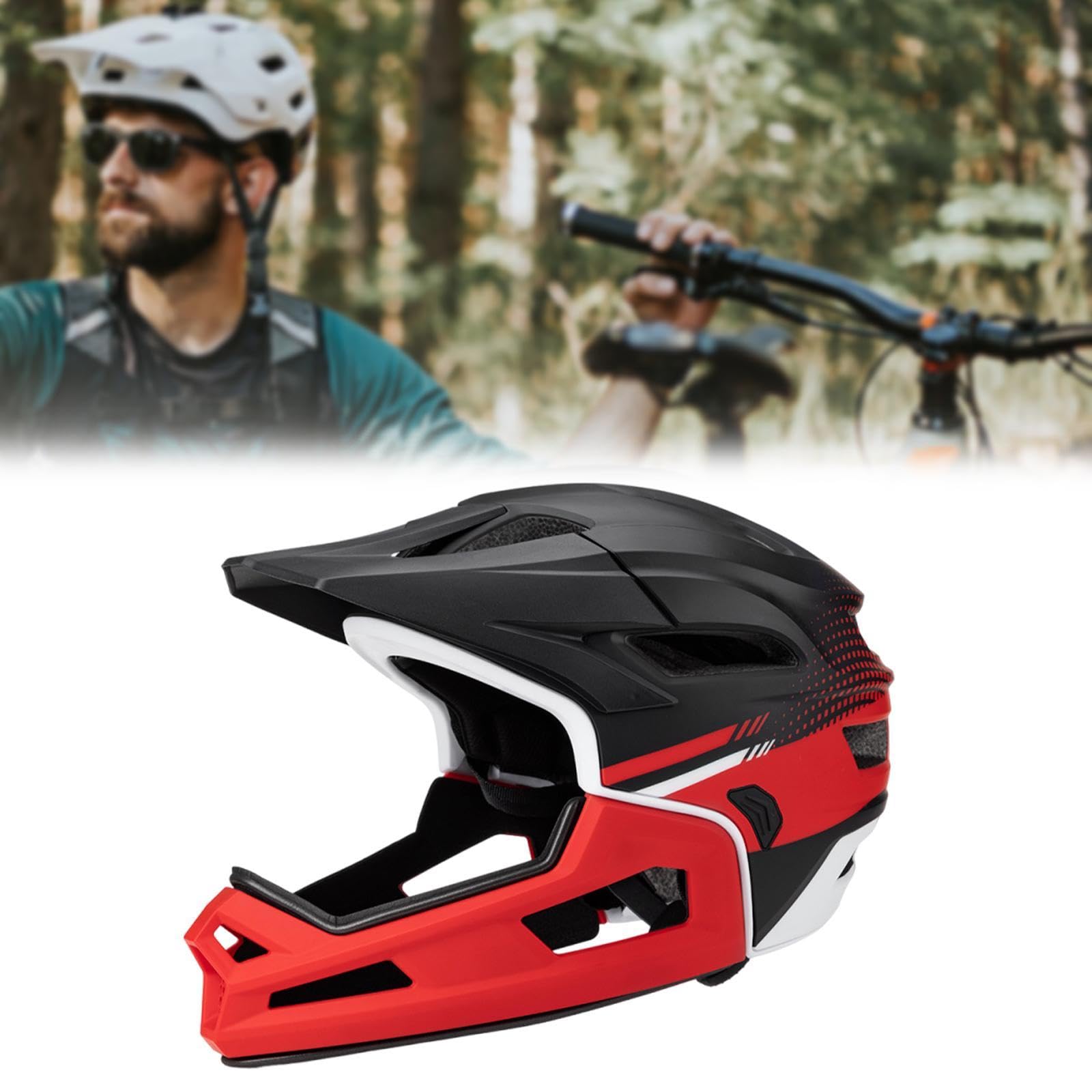 Casque Intégral pour VTT, Casque de Vélo, Confortable pour Hommes et Femmes, Casques de Vélo pour Skateboard, Snowboarders, Adultes