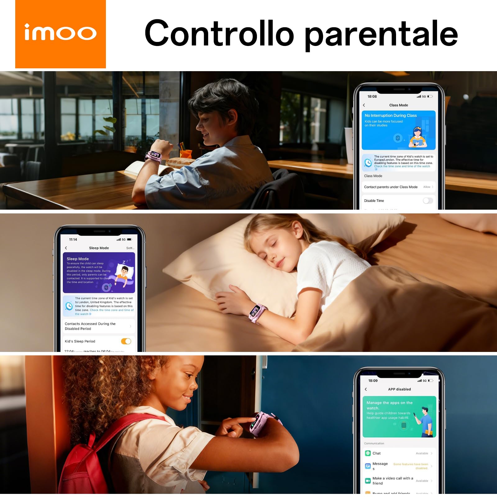 imoo Z3 Smartwatch per Bambini, Chiamate 4G Video/Voce e Tracciatore GPS in Tempo Reale, Resistente all’Acqua fino a 20m, Controllo Parentale e Protezione di Sicurezza con kit di accessori(Rosa)