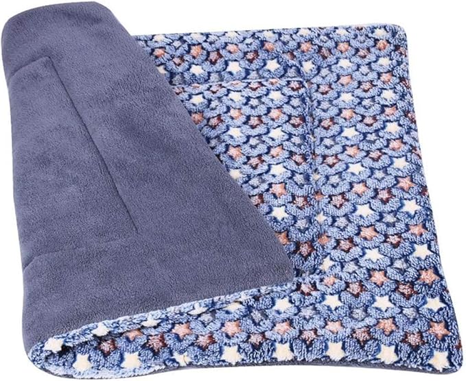 Review Reversible Pet Soft Crate Mat Nap Pad Bed (S, Navy)