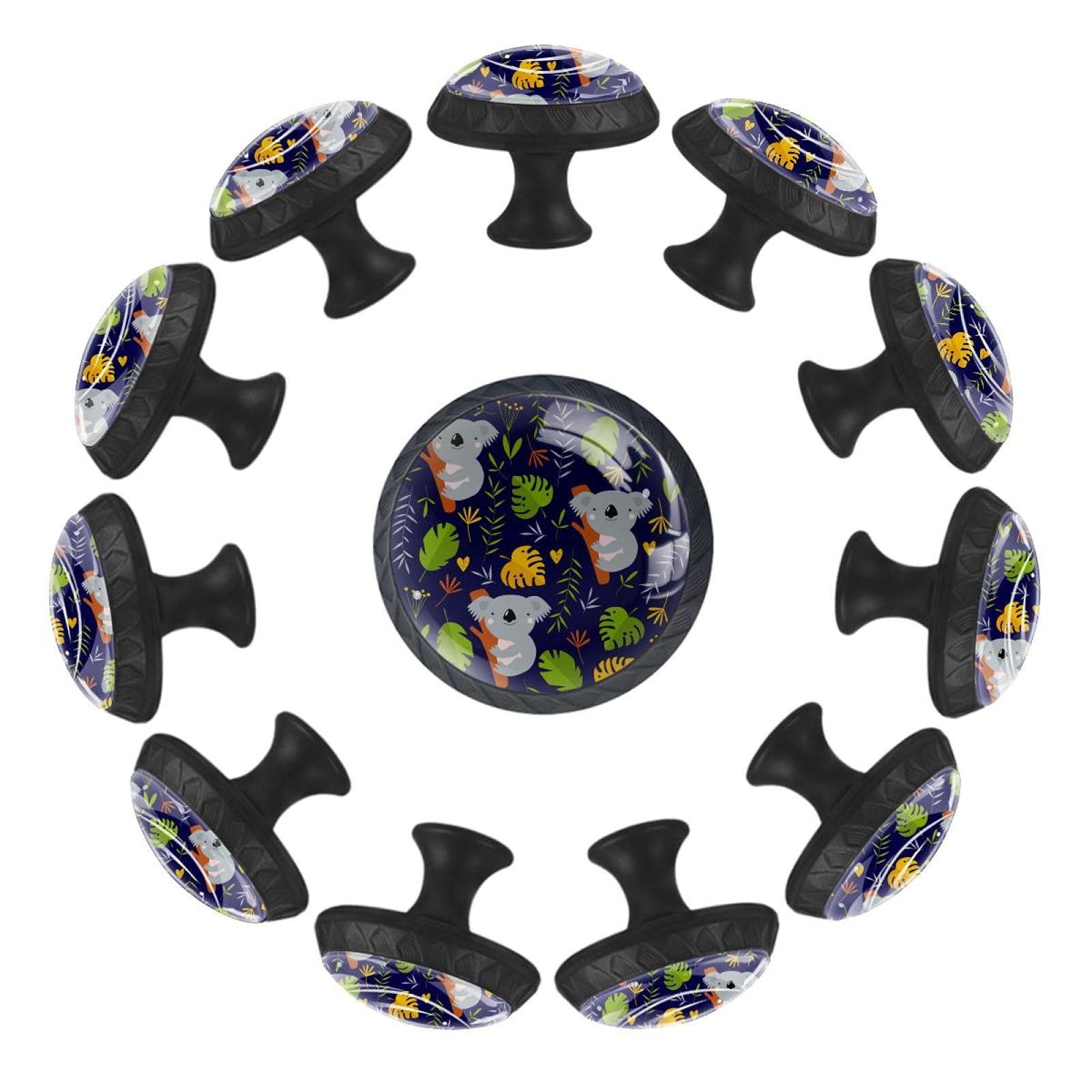 Boutons de tiroir ronds Kolka d'une finition soignée pour commode de chambre