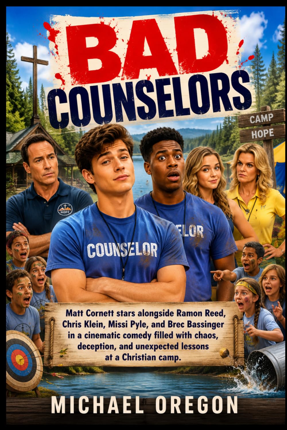 BAD COUNSELORS: Matt Cornett stars alongside Ramon Reed, Chris Klein, Missi Pyle, and Brec Bassinger in a cinematic comedy filled with chaos, deception, and unexpected lessons at a Christian camp.