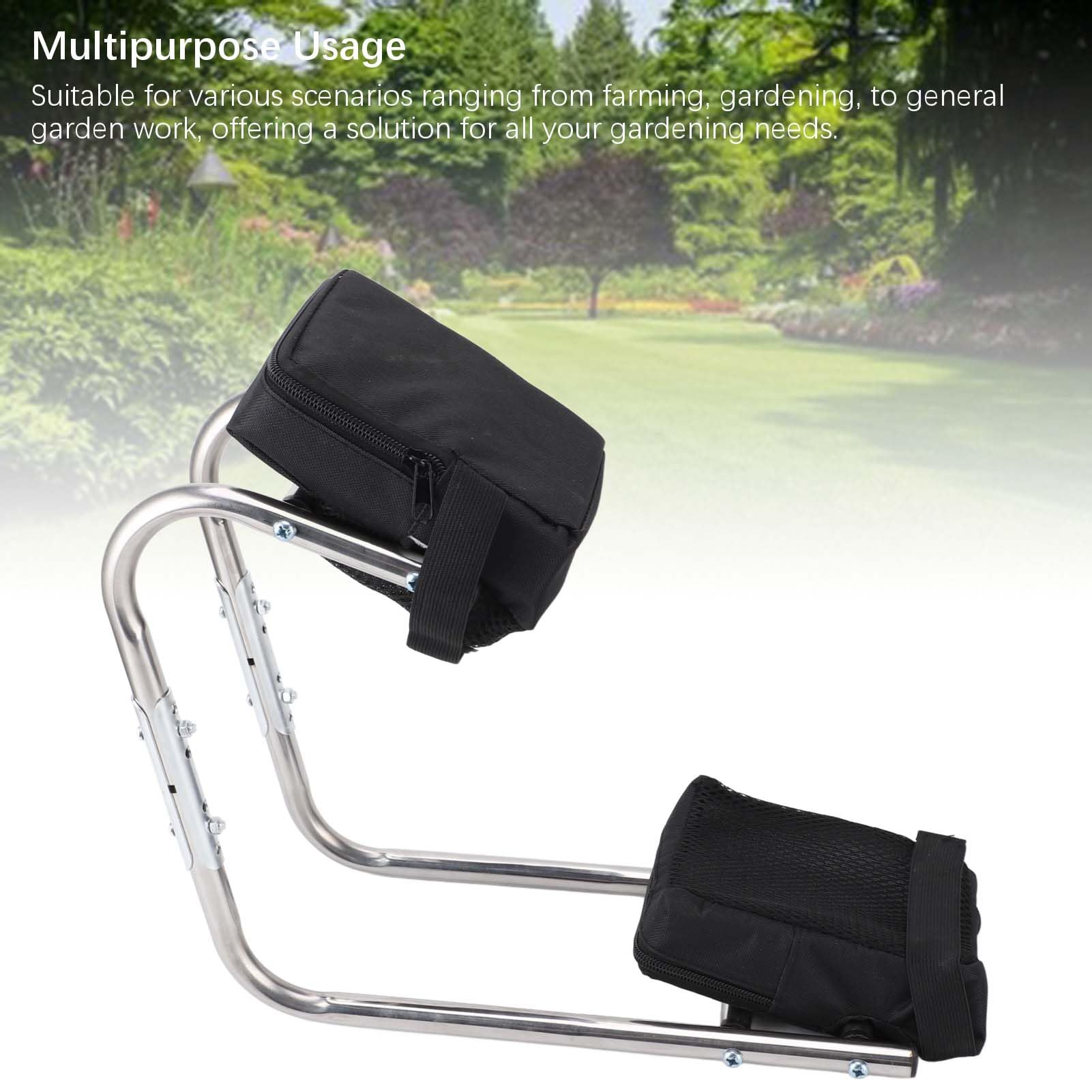 Semme Attrezzo da Giardinaggio per Ginocchio Inginocchiatoio Ergonomico in Acciaio Inossidabile con Supporto per Caviglia Ginocchiera Multifunzionale per Piantare Diserbo Agricoltura Panca