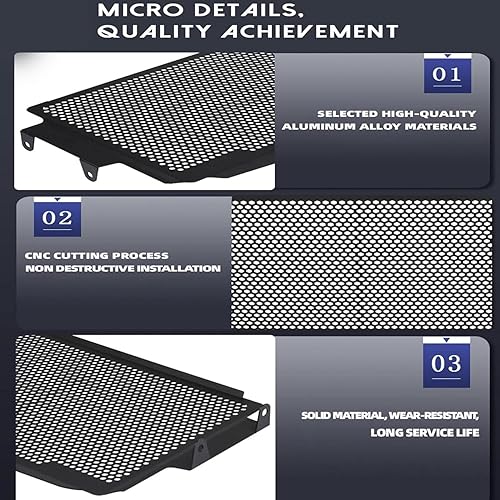 Miniatura 7 de Motorcycle Radiator Grille for Su-Zu-Ki V-Strom Dl650 2013-2018 Motorcycle Radiator Water Tank Protector Grille Guard Protector
