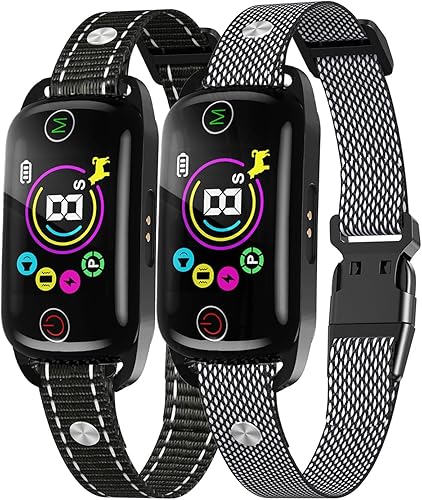 Collar antiladridos recargable para perros grandes con 5 sensibilidades ajustables, collar antiladridos inteligente con pitido de vibración para