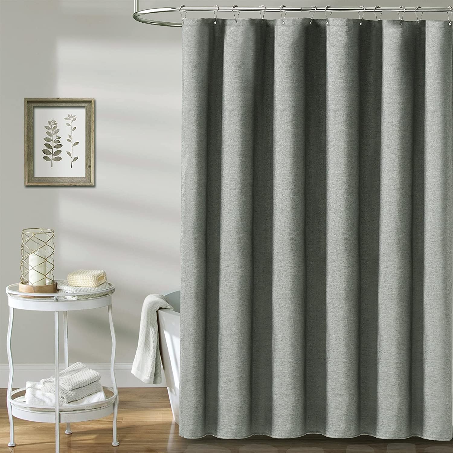 BTTN 182 x 200cm Drop Long Shower Curtain, Mould Proof Resistant Heavy Duty Fabric Luxury Shower Curtains - Image 2
