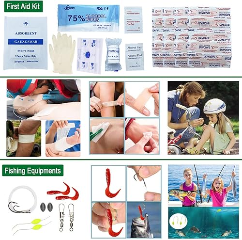 Miniatura 6 de Kit de supervivencia 63 en 1 kit de primeros auxilios equipo de supervivencia herramienta de supervivencia regalos para hombres papá marido él