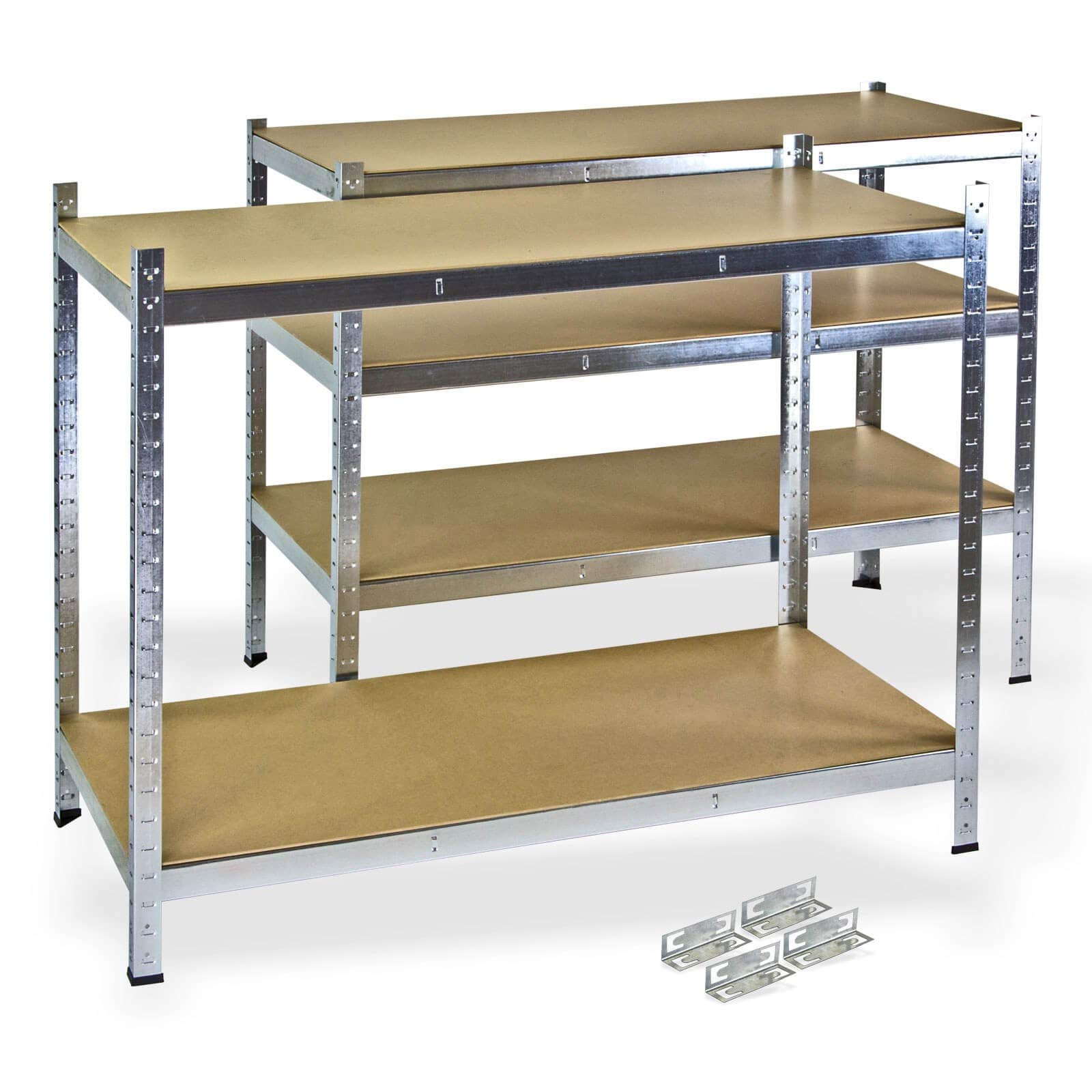 DEMA Steckregal Lagerregal Werkstattregal Kellerregal Regal 5 Böden 200x120x60 cm belastbar bis 875 kg