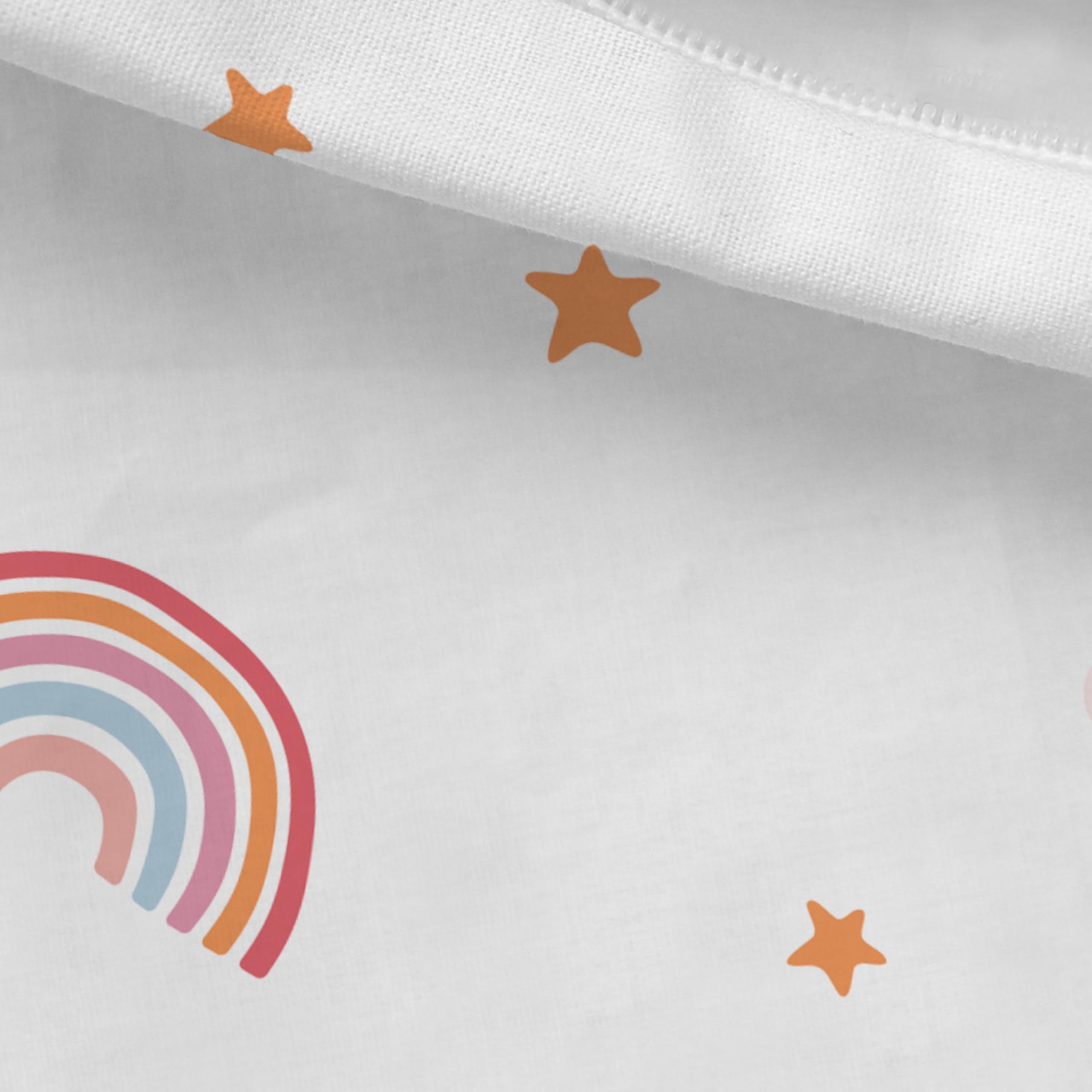 MTOnlinehandel Unicorn Bettwäsche Kinderbettwäsche Jugendbettwäsche 135x200 · Regenbogen Einhorn Emma · Wende Motiv · Kissenbezug 80x80 + Bettbezug 135x200 cm · 100% Baumwolle