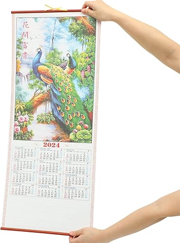 Miniatura 8 de Calendario de papel 2024 s Año del Dragón Calendario tradicional chino lunar calendario mensual colgante de pared para Año Nuevo oficina en casa