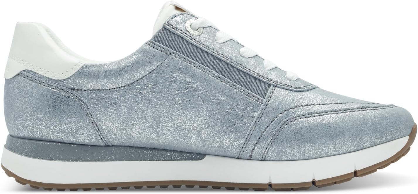 Tamaris Women's Wide Fit Flat Lace Up Trainers with Zip