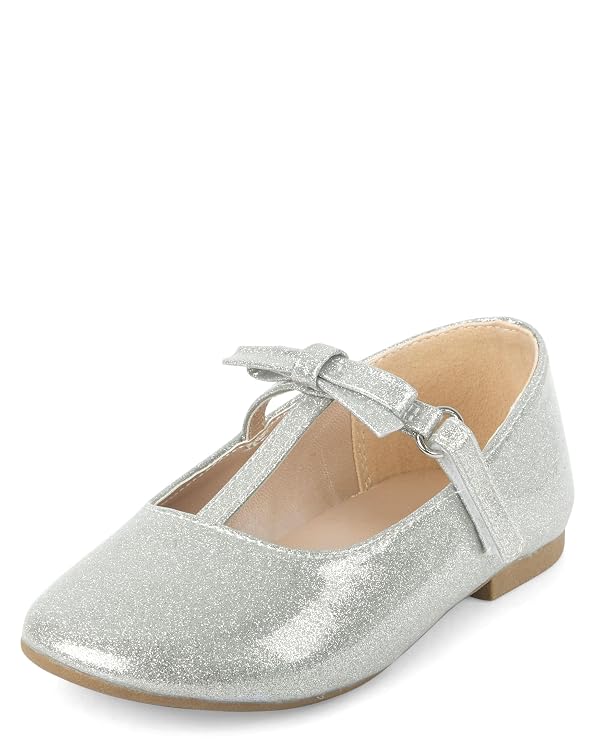 Gymboree,Girls and Toddler Dressy Ballet Flat,Silver,11 Years by Gymboree - Image 2
