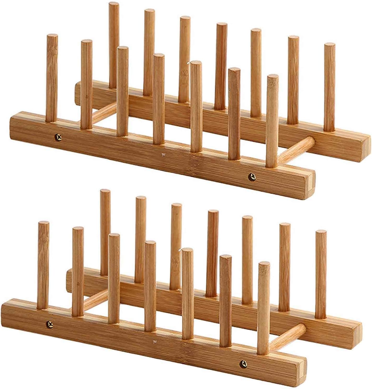 LSJZZ 6Slot Cutting Board Rack, StandUp Lid Rack, for Bowls, Cups, and Cutting