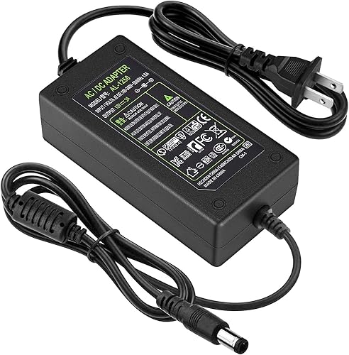 Miniatura 8 de TOBWOLF Adaptador de fuente de alimentación CC de 12 V 5 A 5060 Hz enchufe de EE UU cable de alimentación de 62 pies CA de 100-240 V a CC 12 V 5 A