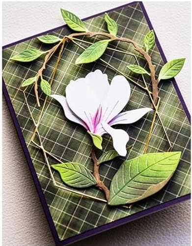 Miniatura 4 de Troqueles de metal de hojas de flores, hojas de flores de primavera, tarjetas de boda, troqueles de corte, plantillas de corte, álbumes de recortes,