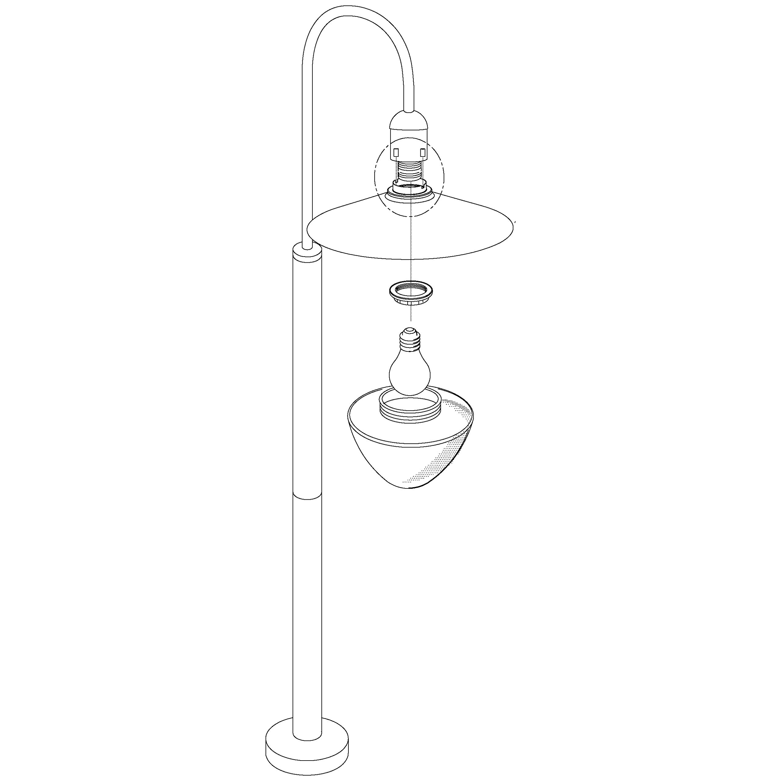 Eglo Lampada da esterno a stelo Sirmione, lampada da terra 1
