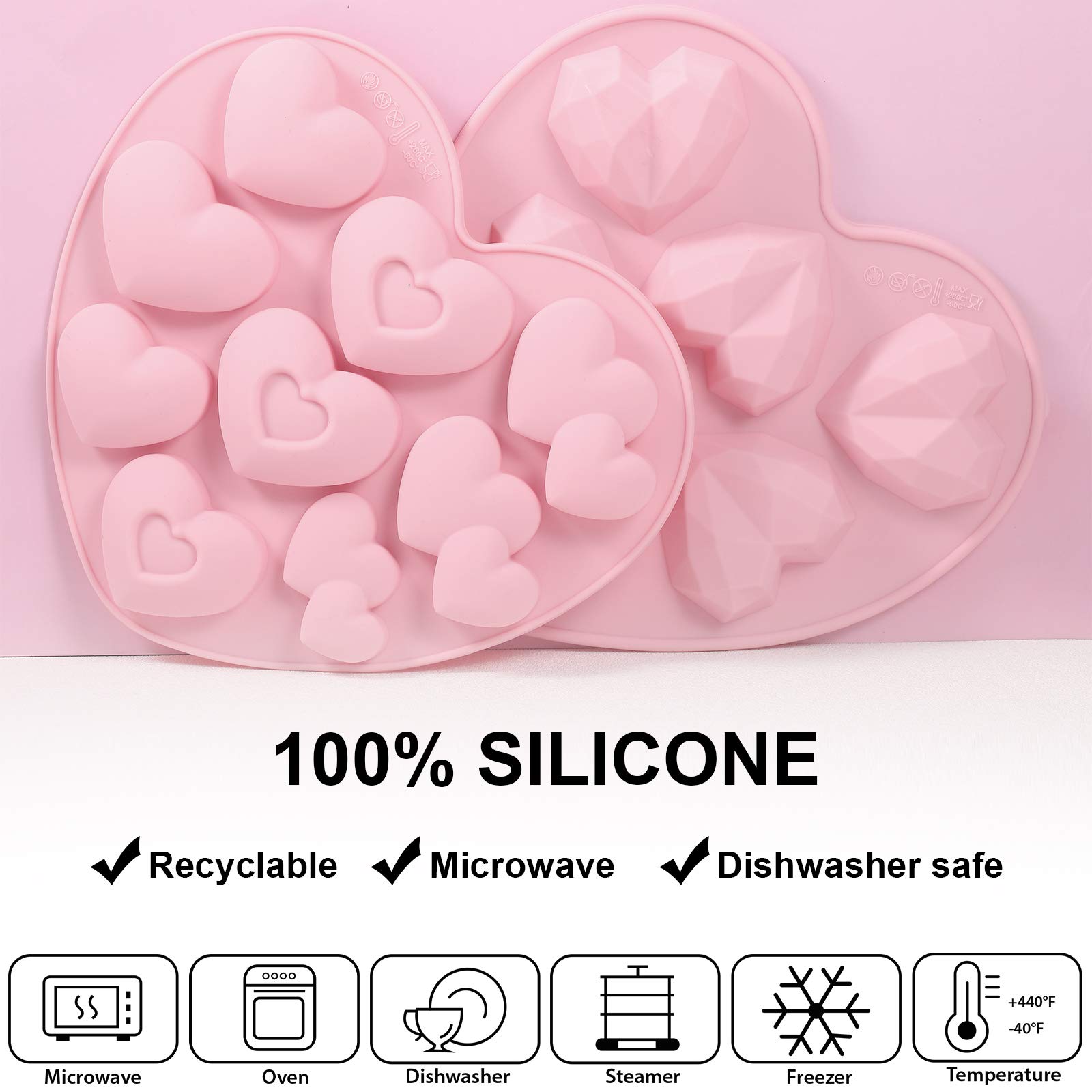 Amazon.co.jp: ハート型シリコン型 3Dハートチョコレート型 Amazon.co.jp: ハート型シリコン型 3Dハートチョコレート型
