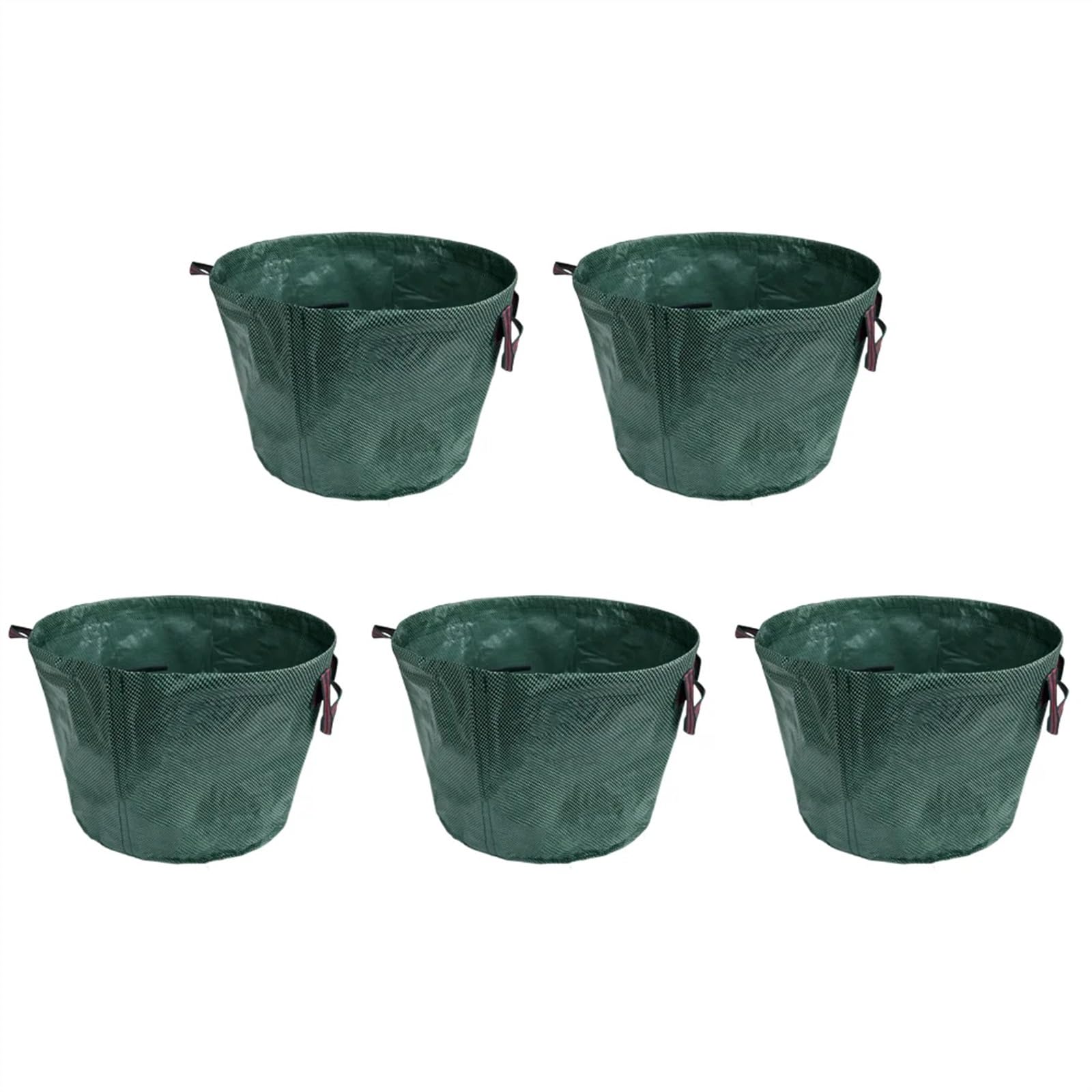 Bolsa de jardín de 50L, Saco de Hojas de Gran Capacidad, Cubo de Basura Ligero, contenedor de Basura Plegable para jardín, Bolsa de Almacenamiento Sacos de Jardin Bolsa Jardin(5PCS)