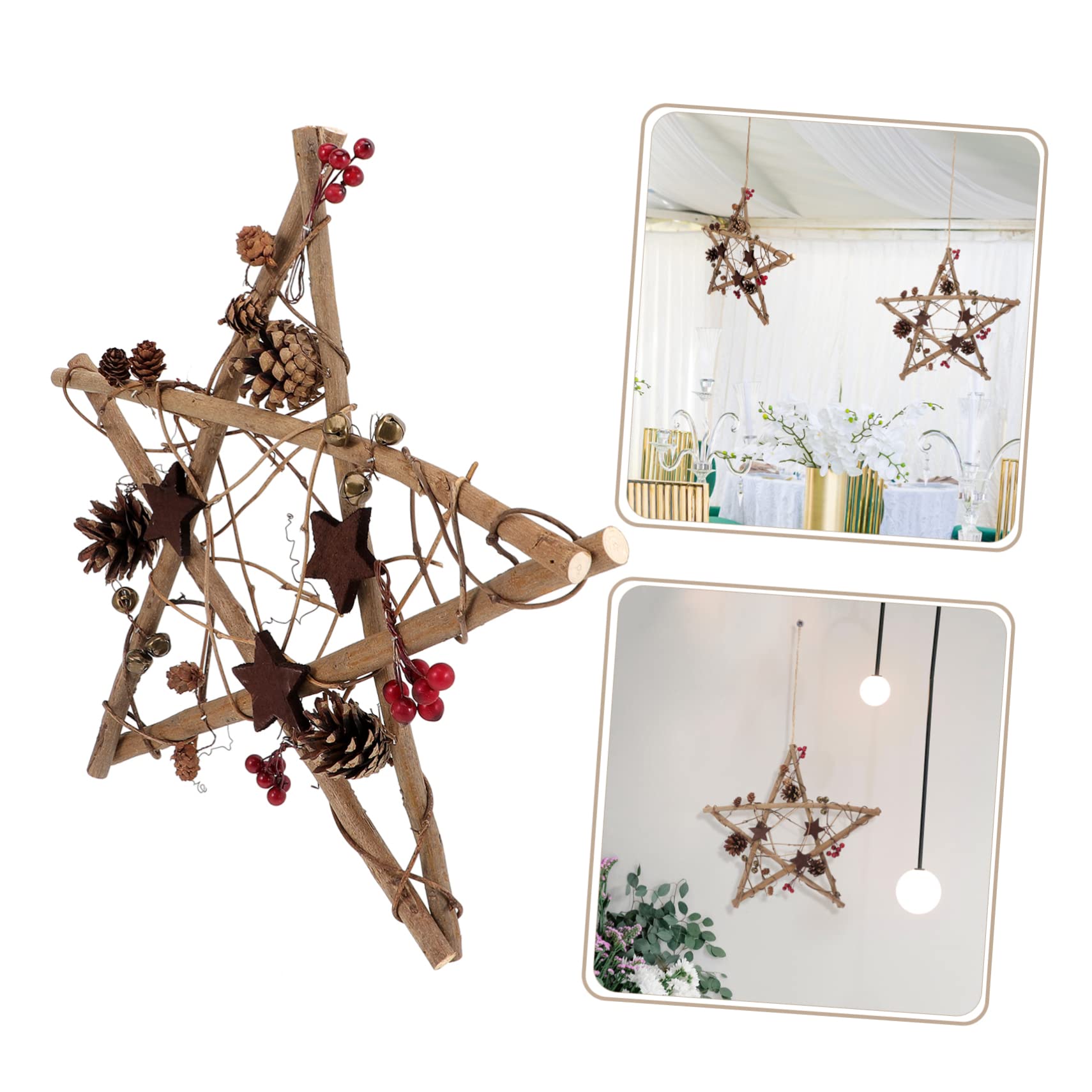 SHOWERORO Decorazioni Per Alberi Di Natale Da Appendere in Materiale Durevole Per Allestimento Natalizio Ciondoli A Forma Di Stella Facili Da Appendere