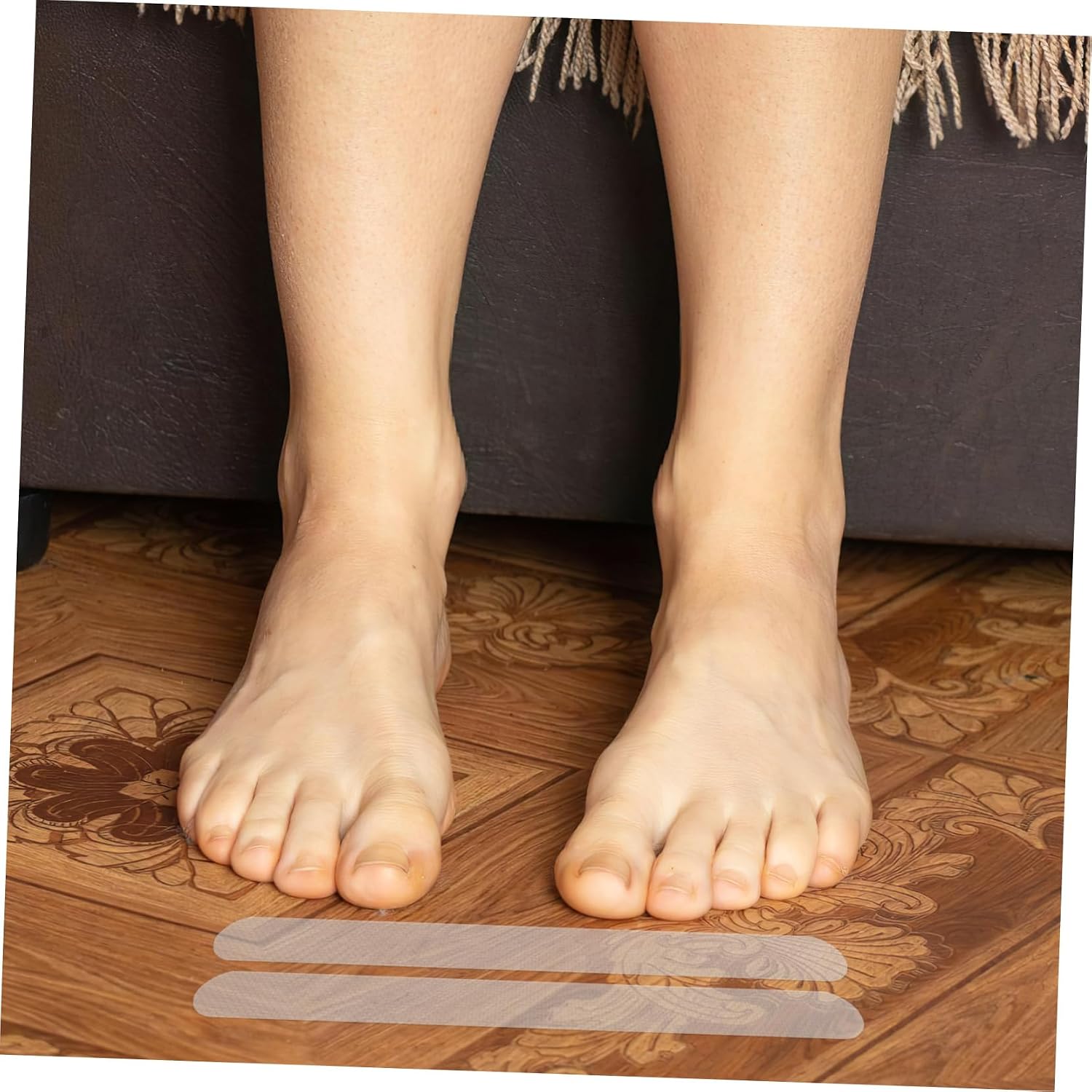 Outanaya 24pcs PEVA Non-Slip Shower Strips Waterproof Adhesive Anti-Slip Decals for Bathtub Bathroom and Stairs Child Safety Decorative Stickers