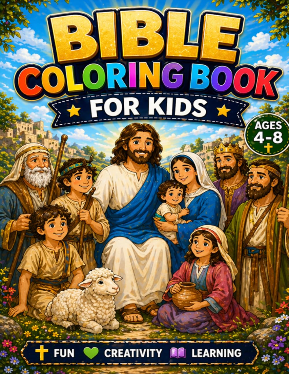 Bible Coloring Book for Kids: 30 Biblical Characters to Color and Learn