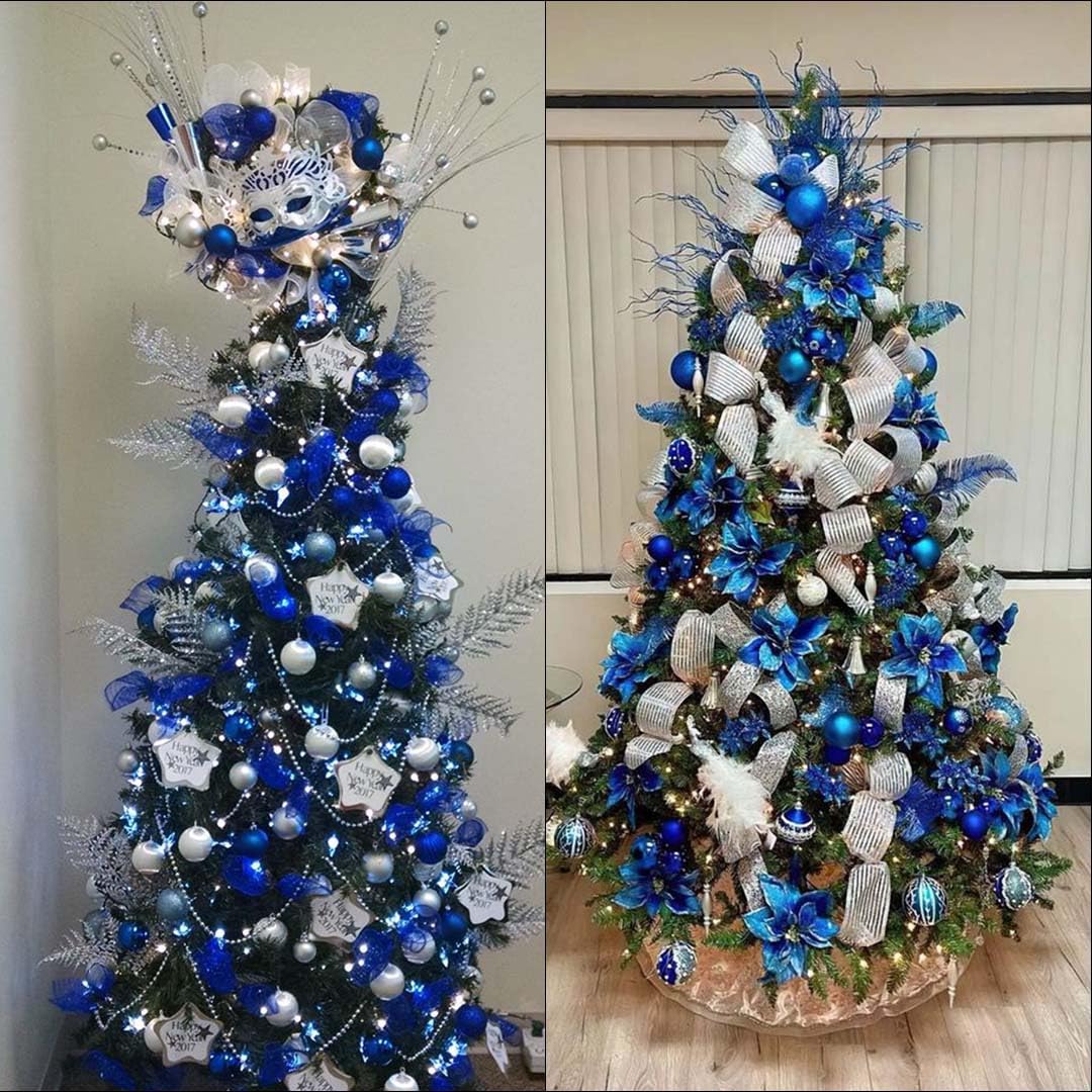 Blue Christmas Balls - 12 Pack for Xmas Tree -8