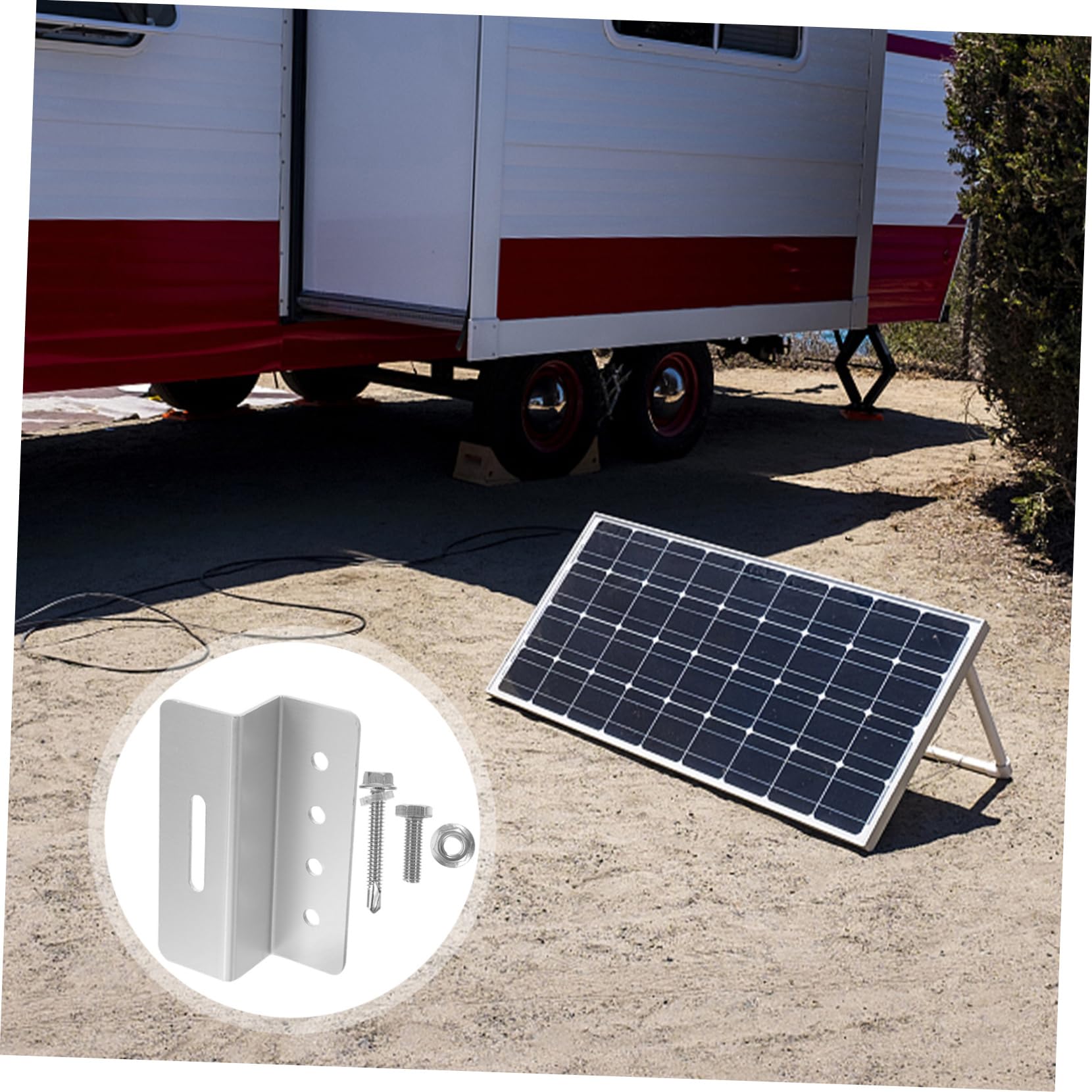 Gatuida 12piezas Soporte De Panel Solar z Brackets De Aluminio Para Rv y Kit De Montaje Ligero y Resistente De Tornillos Incluidos