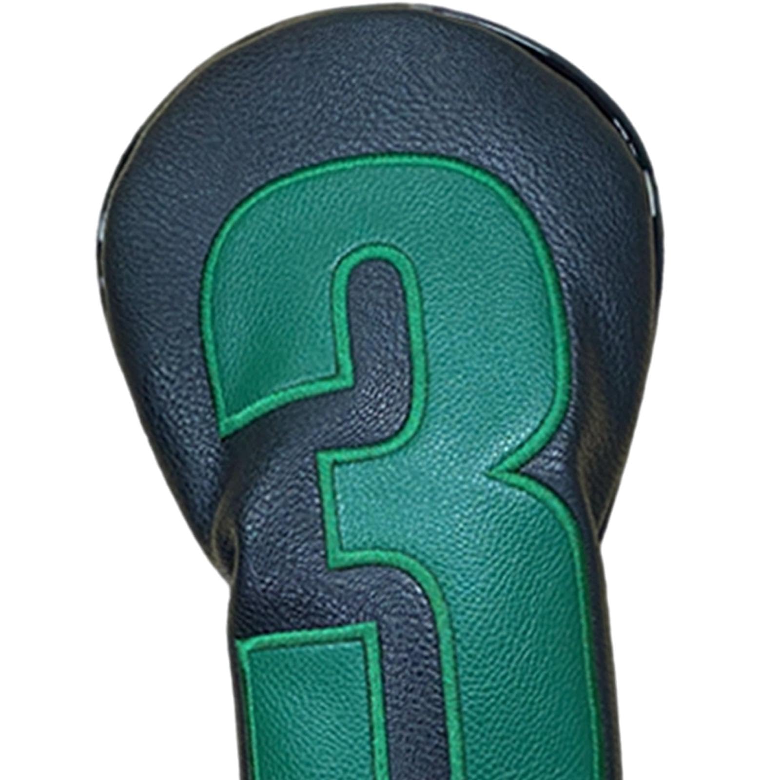 Oshhni Couvre-tête de Club de Golf en Cuir PU, Protection pour Bois, Doublure en Velours, imperméable, Couvre-Chef en Bois de Golf, Cadeau pour