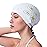 COPOZZ Adult Swim Caps, Silicone Waterproof Comfortable Swimming Cap for Women, Long and Short Hair (Daisy-12yrs+)