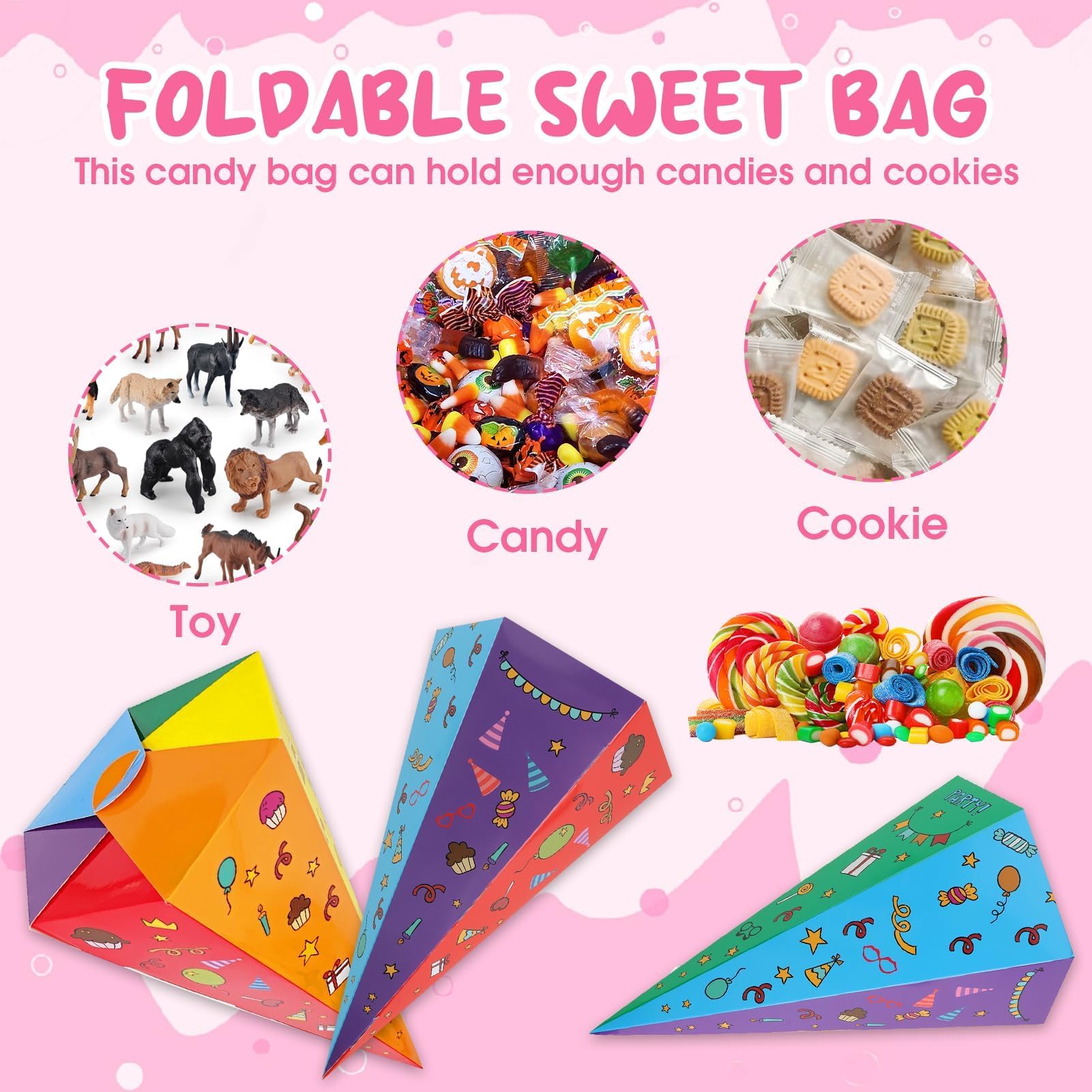 Lot de 10 Sacs D'école de Bricolage 30cm pour Emballage Cadeau Rentrée des Classes Enfants