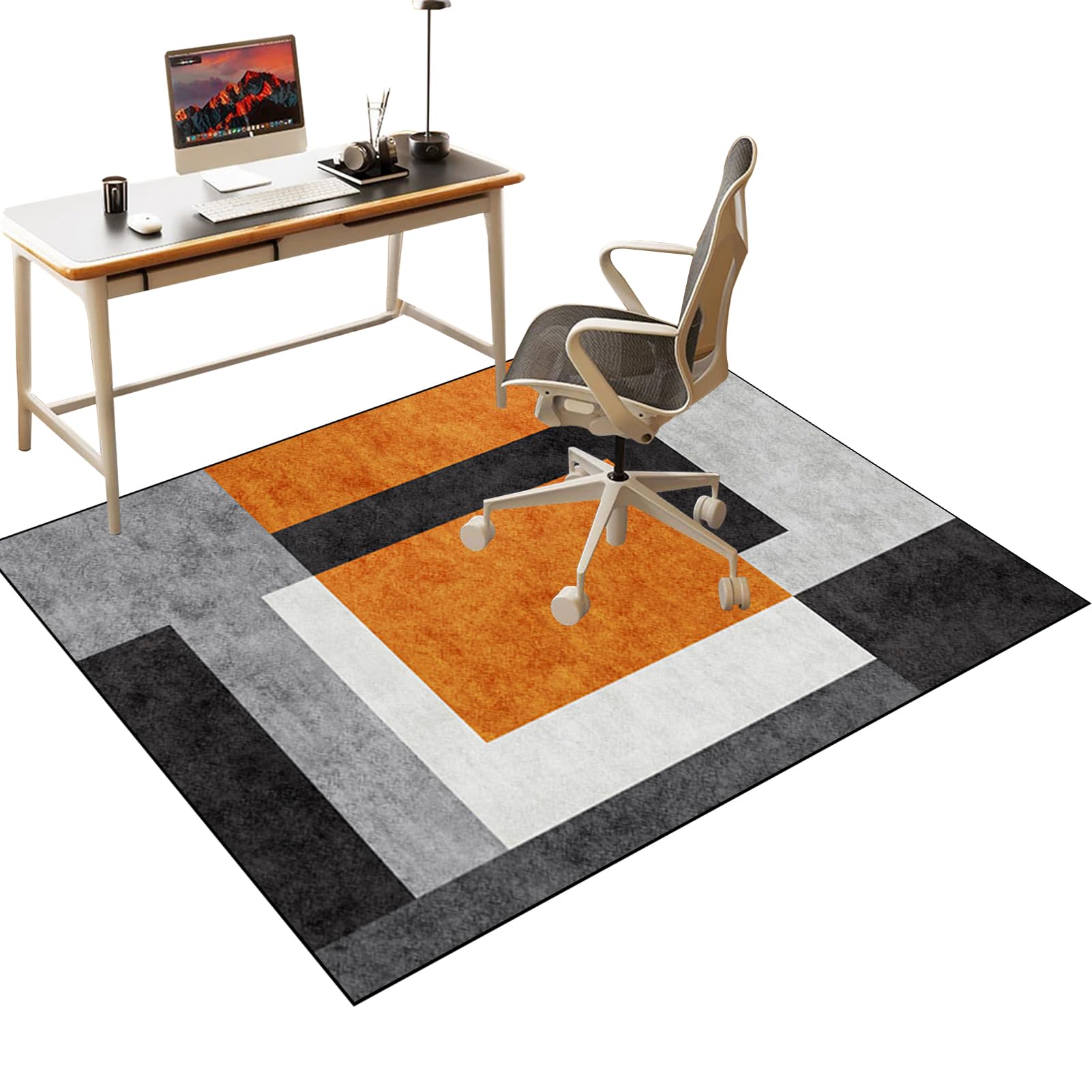 Desk Chair Mat for Carpet Floors, Office Chair Mat for Hardwood Floor, Computer Gaming Chair mat for Hard Floor, Computer Rolling Chair Mat for Home and Office Floor Protector Mat Rug 140 x 180 cm