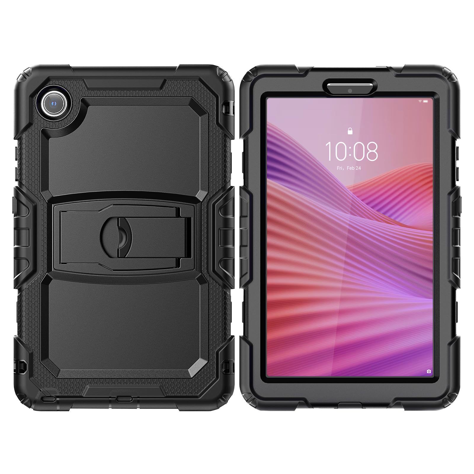 Compatible with Lenovo Tab One 8.7 inch/K9 TB305FU Case with Stand Built-in Screen Protector,Rugged Protective Case Three-in-one Shatter-Resistant